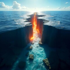 Earthquakes and lava in various forms And the ground conditions in different air