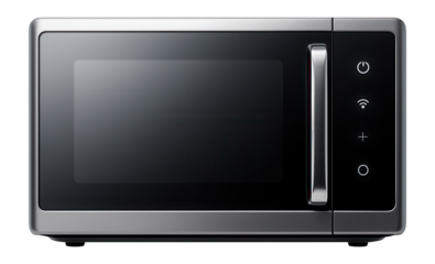 Smart microwave with a mirrored door and remote activation for quick reheating