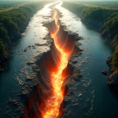 Earthquakes and lava in various forms And the ground conditions in different air