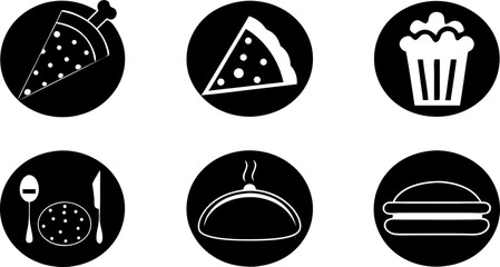 vector red food app icon set.eps