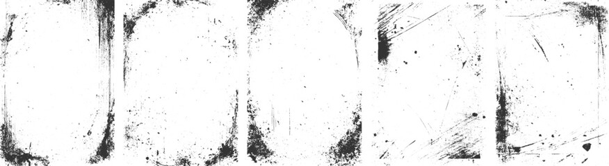 Grunge Urban set. Texture Vector. Dust Overlay Distress Grain, Simply Place illustration over any Object to grungy Effect, grunge frames transparent background