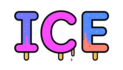 Ice Cream Letters – Typography Concept PNG"