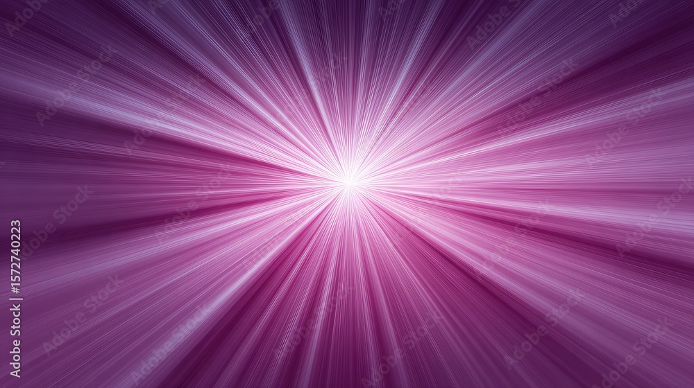 Poster abstract radial blur background in violet tones with spotlight effect and copy space