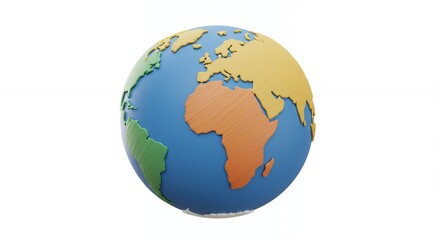 Fototapeta premium World globe map illustration