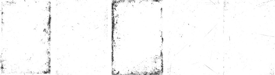 Grunge Black and White urban vector texture Frames.  abstract textures on white for design, transparent background