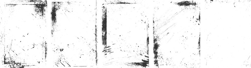  Old worn overlay Vintage grunge paper texture. set dirty texture frame background on transparent background