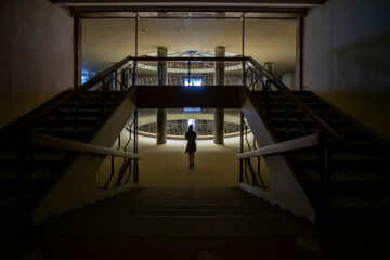 Abandoned Art Deco Interior with Urban Decay