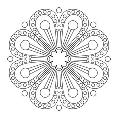 Quick & Simple Floral Mandala Designs for Relaxation, Vector illustration