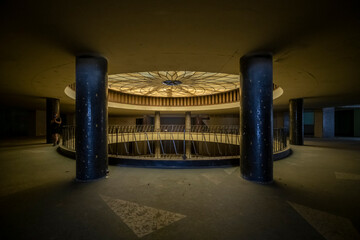 Abandoned Art Deco Interior with Urban Decay
