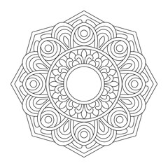 Simple Floral Mandala Design, DIY Tutorial, Vector illustration