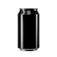 Obraz premium mock up of a plain black aluminum beverage can against a clean white background