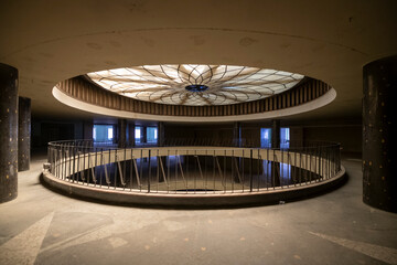 Abandoned Art Deco Interior with Urban Decay