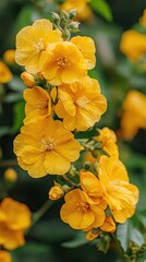 Close-up of vibrant yellow flowers