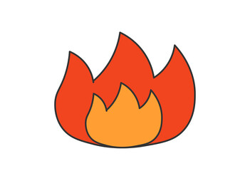 Simple Fire Icon Illustration

