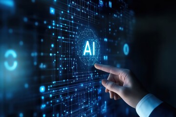 Fototapeta premium Exploring generative artificial intelligence in a modern business environment