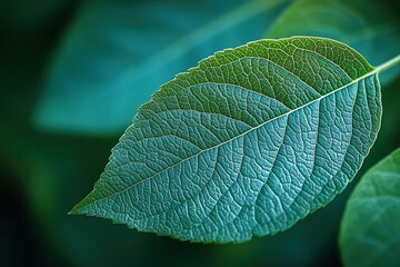 Close-up view of intricate leaf veins showcasing natural beauty and detail