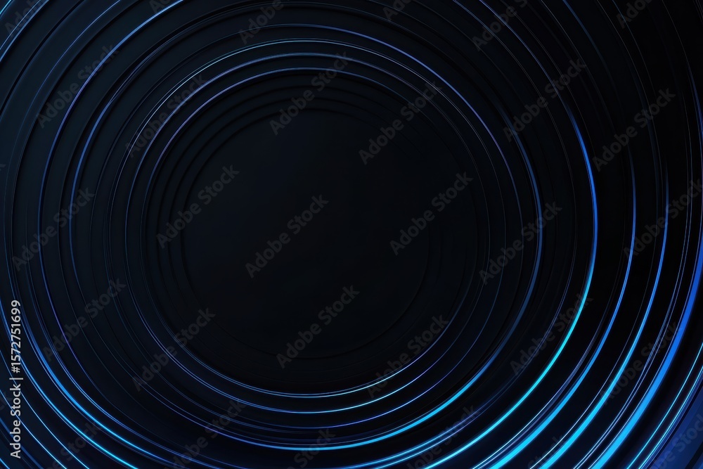 Aufkleber futuristic abstract geometric background featuring circular blue patterns and dark elements