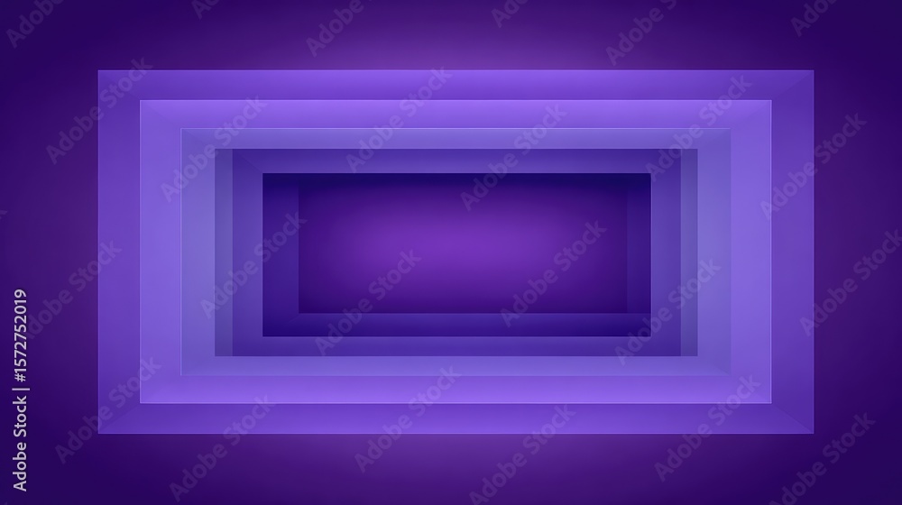 Aufkleber modern purple background with layered translucent rectangles and soft blur, open area in middle