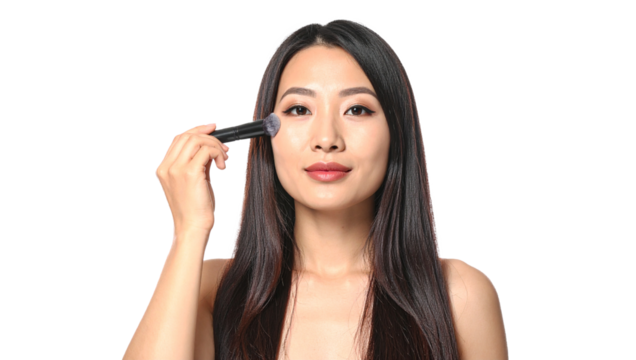 Makeup application tutorial studio how-to video bright background close-up beauty tips