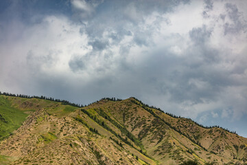 clouds over the mountains