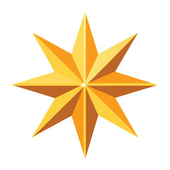 Fototapeta premium A star shining brightly, isolated on a clean white background, for success, excellence, celebration, or rating.