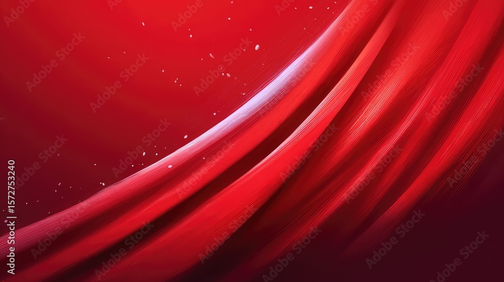 Poster red abstract background with dynamic brush stroke textures and smooth lighting, clean area in middle