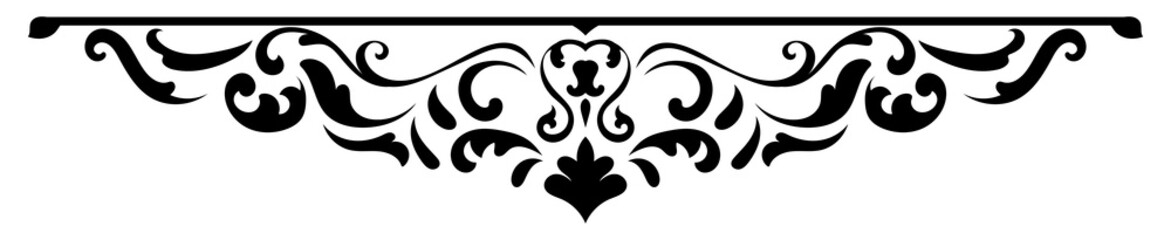 Vintage divider for card decoration, vintage black lines