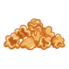 A vibrant pile of buttery popcorn ready for movie night with a cozy atmosphere