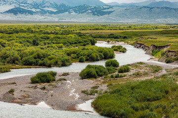 the river in the mountains
