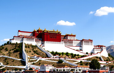 Fototapeta premium Potala Palace Scenery in Tibet
