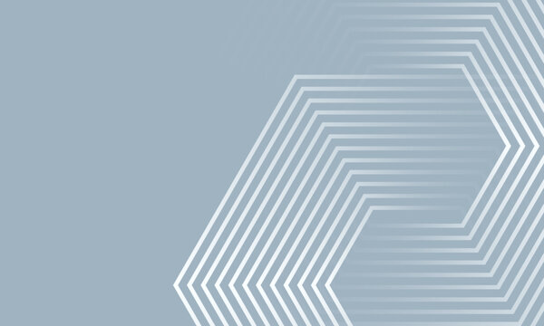 Modern hexagon lines on gray background. Geometric lines simple design modern art eps 10.