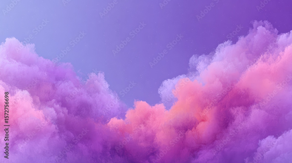 Poster soft lavender background with cloudy texture and faded color transitions, empty space centered
