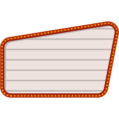 Retro Theater Sign. Retro lightboxes, cinema signs or billboard signage. Vector movie theater light frames. Retro lightboxes and signboards for circus show, Vegas casino club, vintage light bulb boxes