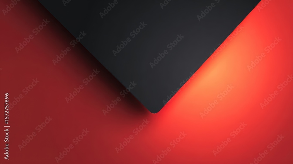 Poster split-tone red and black background with diagonal division and space on both sides for design elemen