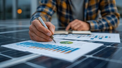Study of solar panel profit generation, renewable energy investment and green technology growth with financial analysis