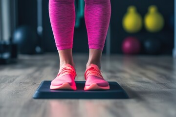 Weight loss journey focusing on minimalism with bright workout attire in a gym environment