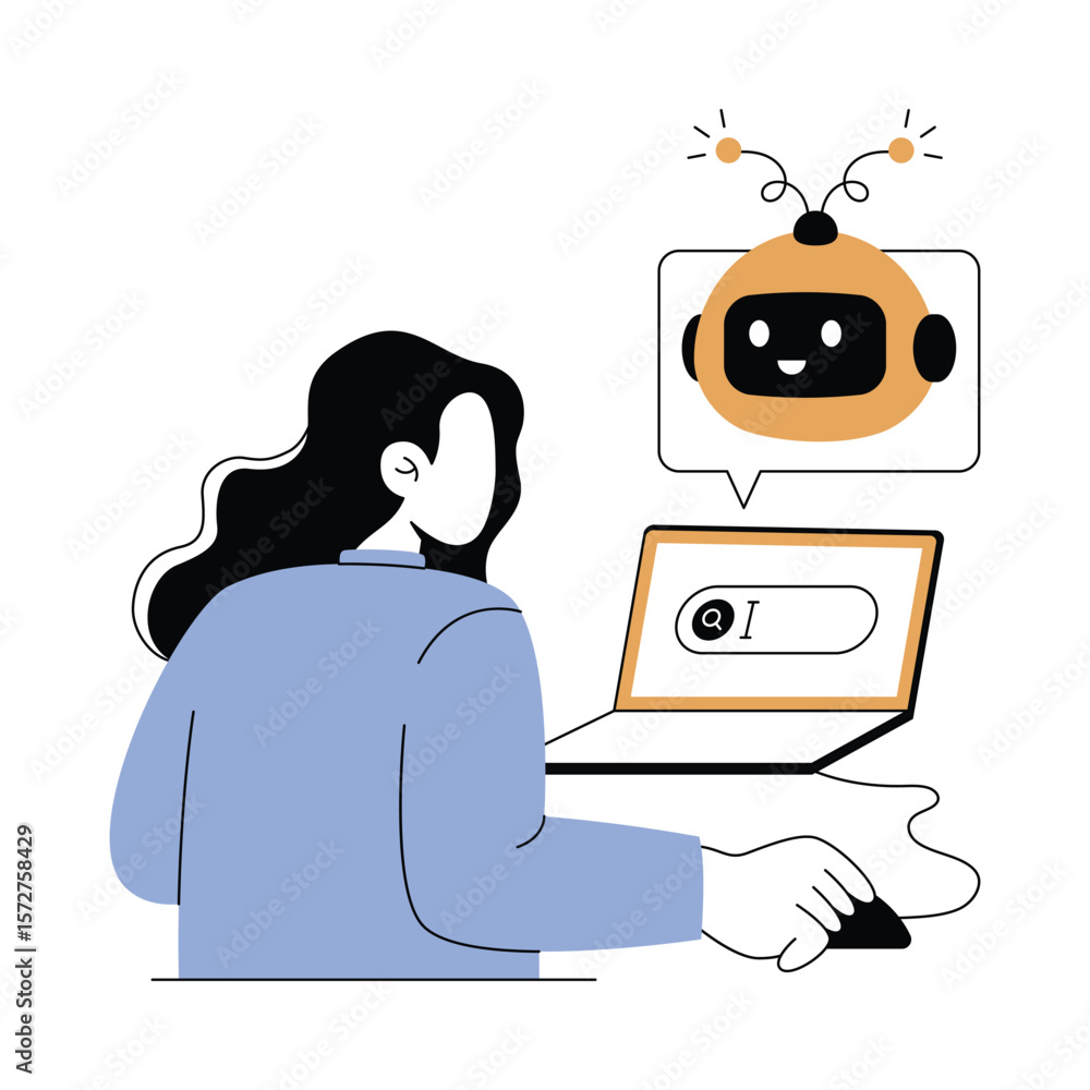 Aufkleber ai generative modern illustrations. eps 10 file on transparent background