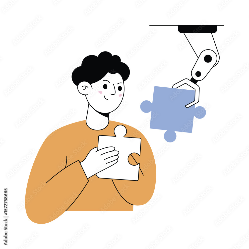 Aufkleber ai solve problems modern illustrations. eps 10 file on transparent background
