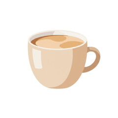 A cozy cup of coffee on a minimalist background, perfect for morning routines
