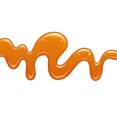 Vibrant orange paint splash flowing creatively across a white background