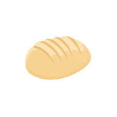 Freshly baked loaf of bread on a clean surface with a simple background (1)