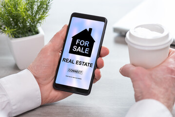 Real estate concept on a smartphone