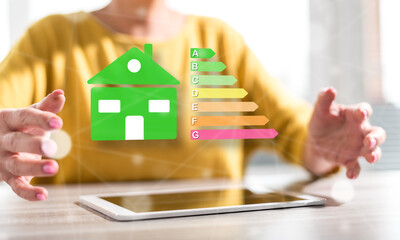 Concept of home energy efficiency