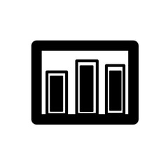 Bar chart icon black