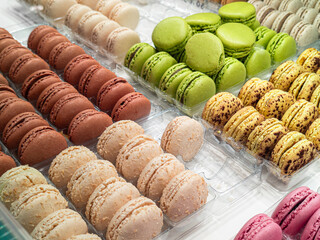 Colorful Assortment of Spanish Macarons in Display Tray