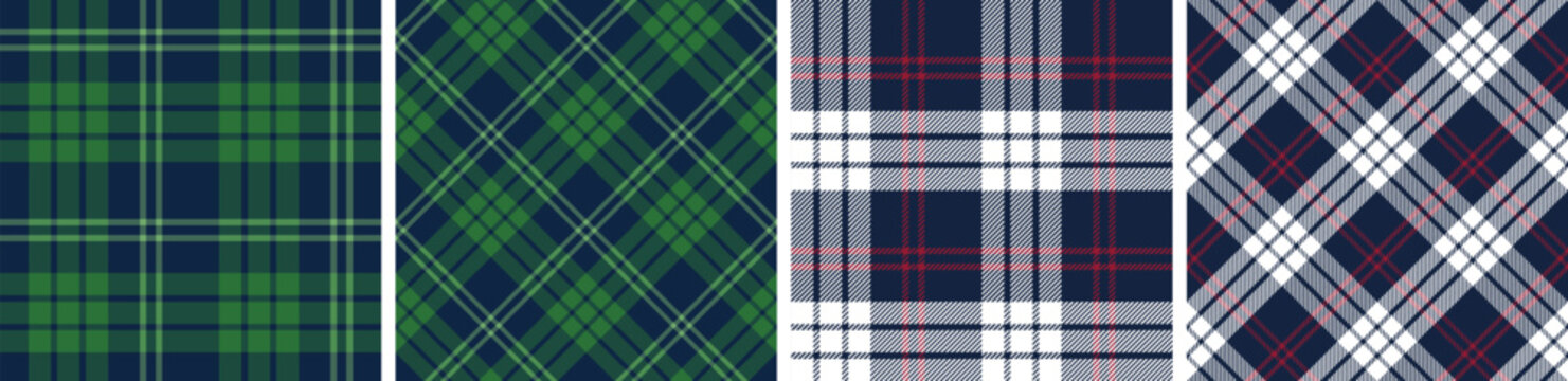 Burberry Plaid pattern set. seamless tartan check plaid for skirt, tablecloth, blanket, duvet cover, or other modern fashion print.