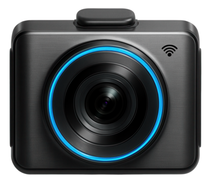 Front camera with dual-channel recording and Wi-Fi connectivity