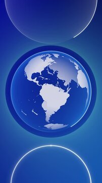 World Animation Elevate Your Content: Stunning Blue World Animation for Media and Social Engagement!