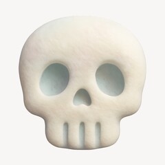 Obraz premium Cute cartoon skull illustration.