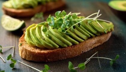 Avocado on toast with cress 